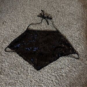 Forever 21 Black Sequin Top